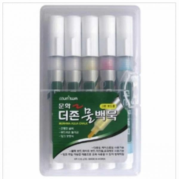 칠판 물백묵 4색 5본세트 블랙보드펜 윈도마카펜