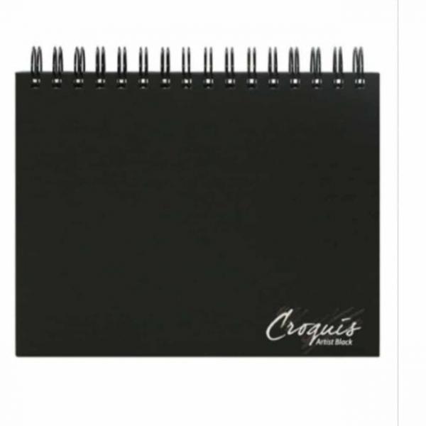 드로잉 스케치북 B6 80매 (블랙) 전문가용스케치북 캘리그라피종이