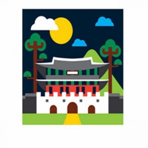 DIY 그리기 경복궁 20X20 유화그림그리기 DIY그림그리기