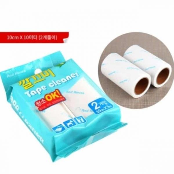 테이프크리너(리필) 2P 10cmx10m 먼지테이프 개털제거
