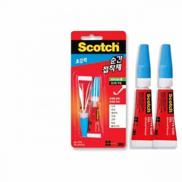 순간 접착제 젤형 2g 2개입 플라스틱접착제 강력본드