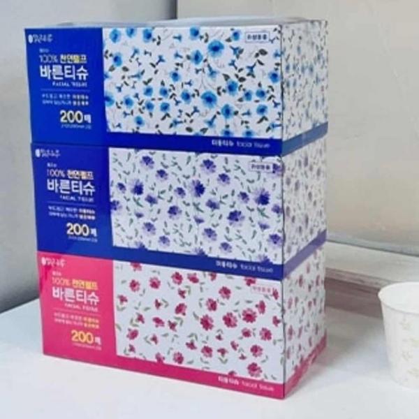 펄프 각티슈 200매 3개입 주방티슈 팝업티슈