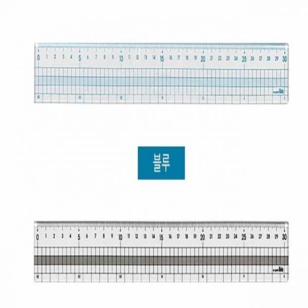 컬러 방안자 30cm 60개입 문구용자 학용품자