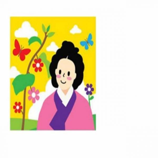인물 신사임당 그리기 20X20 나만의액자 신사임당그림그리기
