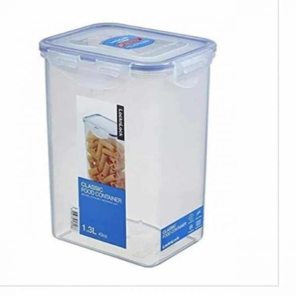 4면결착 실리콘 밀폐용기 1.3L 사각플라스틱용기 재료보관통