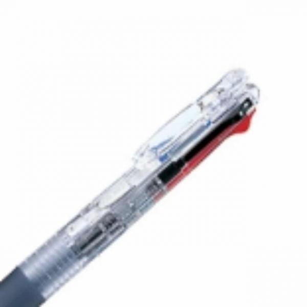 4색 클립 볼펜 0.7mm (투명) 멀티펜 색볼펜
