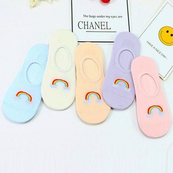 준캡 아동양말 봄 여름 신상 레인보우 페이크삭스 5족세트 면양말 유아동양말세트 어린이