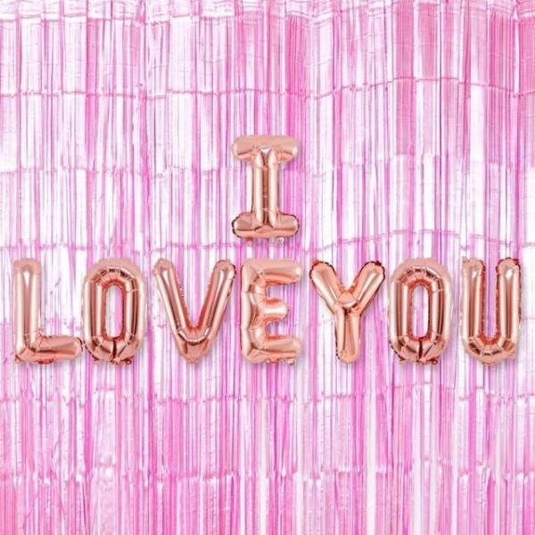 (은박풍선사랑로즈골드+커튼메탈핑크세트) 생일 파티