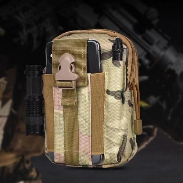캠핑 밀리터리 파우치 케이스 가방 카라비너 로프