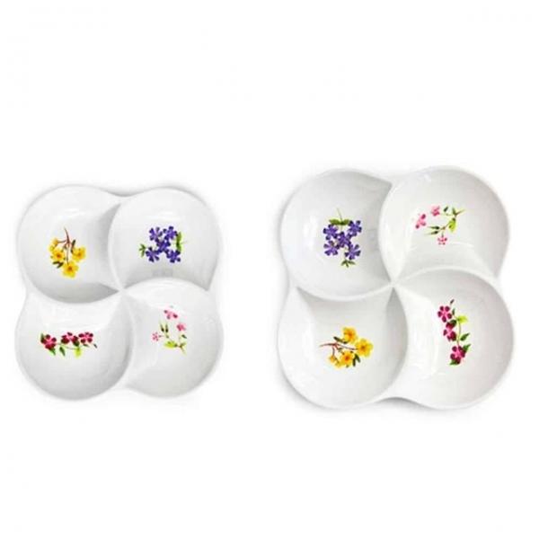 러블리 사각나눔접시 안주접시 분할접시 견과류접시