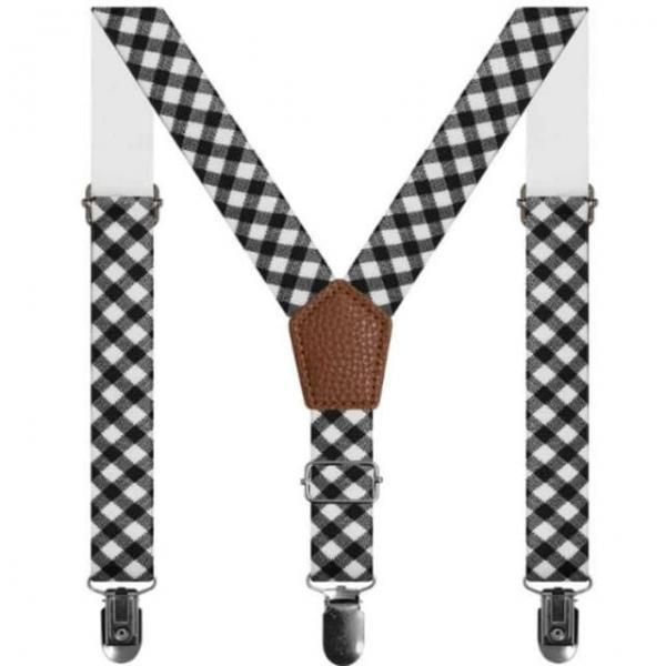 어린이 멜빵 블랙체크 멜빵벨트 멜빵집게 아동멜빵끈