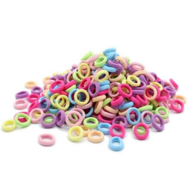 헤어끈 100P 컬러머리끈 초등학생머리끈 헤어머리끈