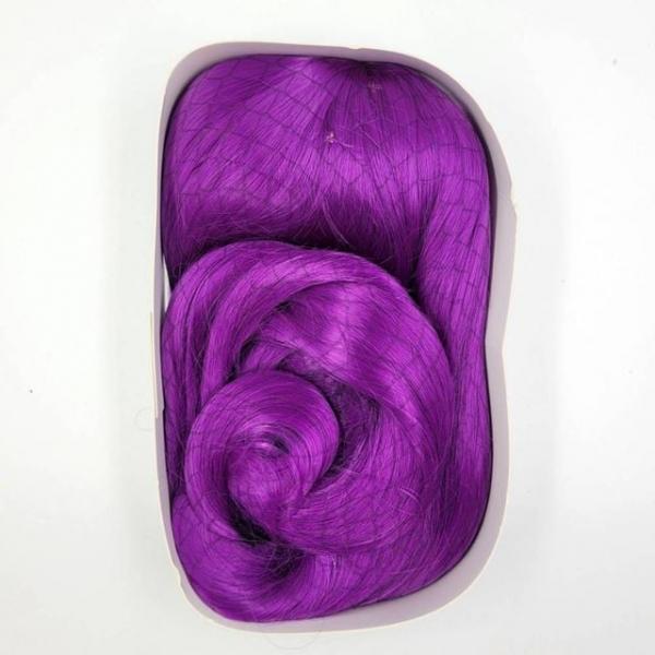 보라색 긴머리 웨이브 가발 전체가발 여성가발