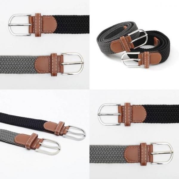 핀버클 꽈배기 벨트 2p세트 BK GR 캐주얼벨트 허리끈