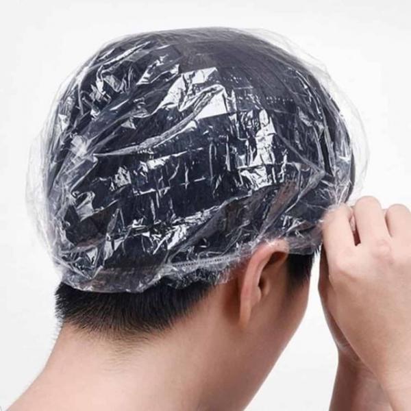 헤어캡 100매  샤워모자 일회용머리캡 파마비닐