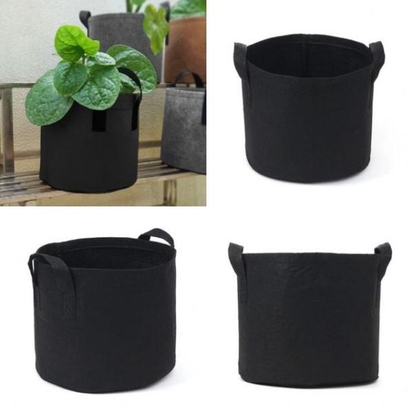 부직포 화분 2p세트 30x25cm 블랙 옥상텃밭 베란다텃밭화분
