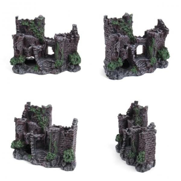 수족관 꾸미기 성벽 장식 레드 어항소품 수족관장식