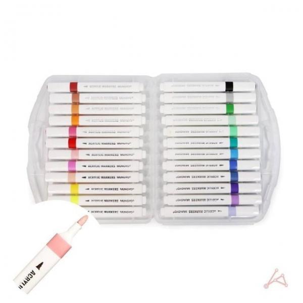 불투명 아크릴 마카 24색 컬러펜 아크릴마커