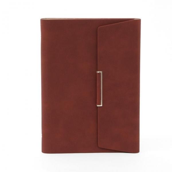 가죽 마그네틱 다이어리형 노트 A5 브라운  업무다이어리 메모다이어리