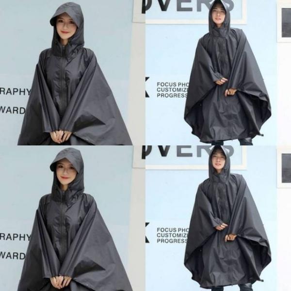 남녀공용 판초 우비 XL 블랙 성인 우의