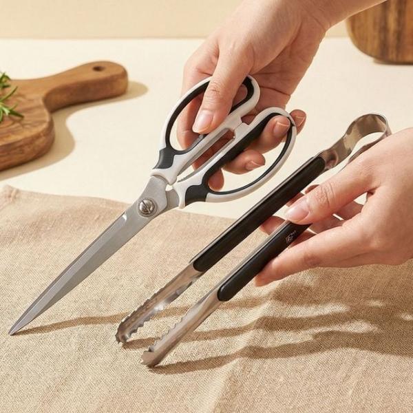 주방 가위 스텐 고기 롱가위 일반가위 집게 세트