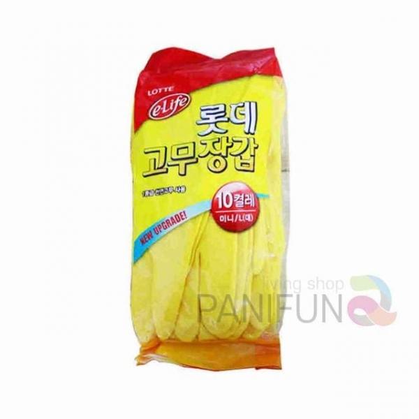 고무장갑 미니 노랑 10켤레 위생장갑 긴고무장갑 청소용장갑 튼튼한고무장갑 청소장갑