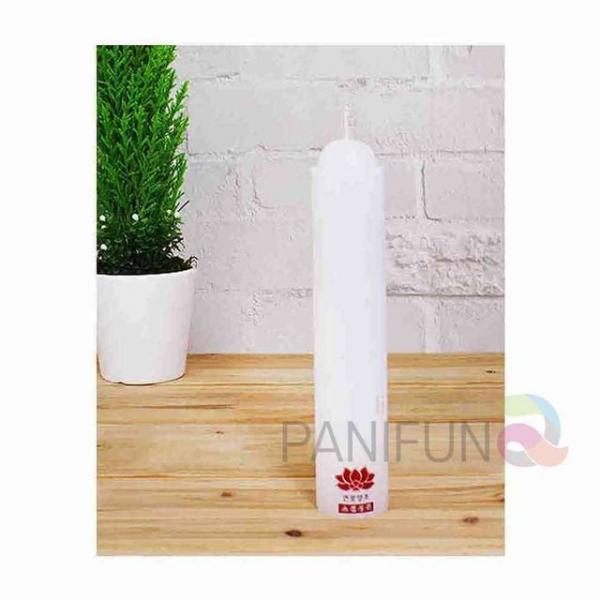 연꽃 양초 1개 소원성취초 원기둥양초 성당초 제사양초 제사용초