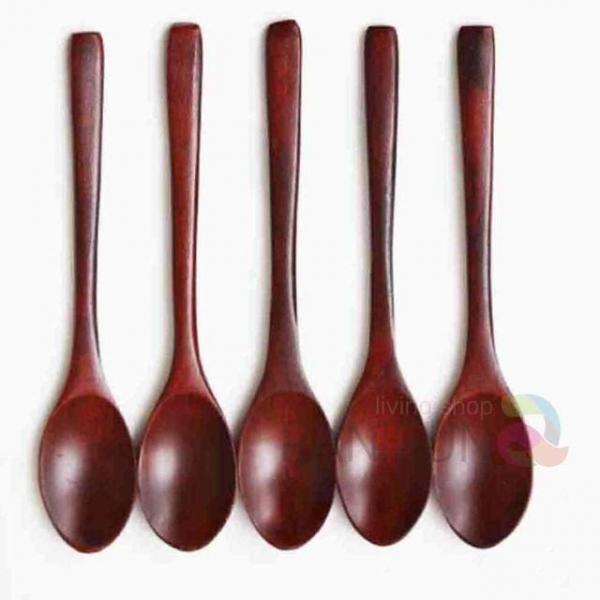 옻칠 티스푼 5개 커피스푼 나무스푼 차스푼 디저트스푼 우드티스푼