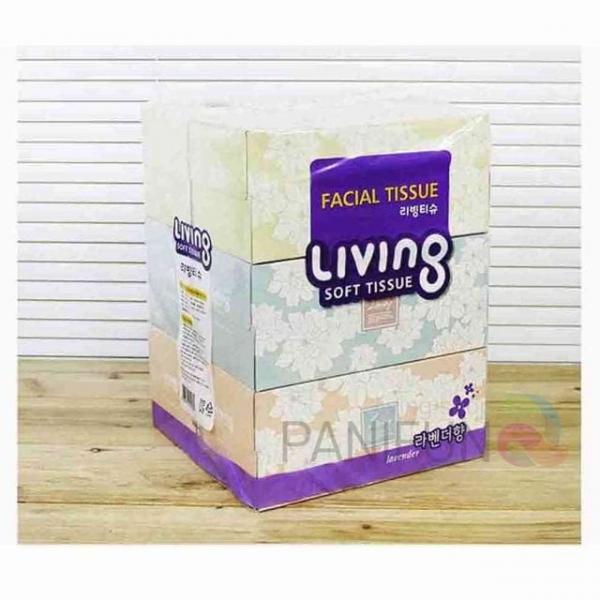 리빙각티슈 6개 곽티슈 테이블티슈 2겹각티슈 미용화장지 사각티슈