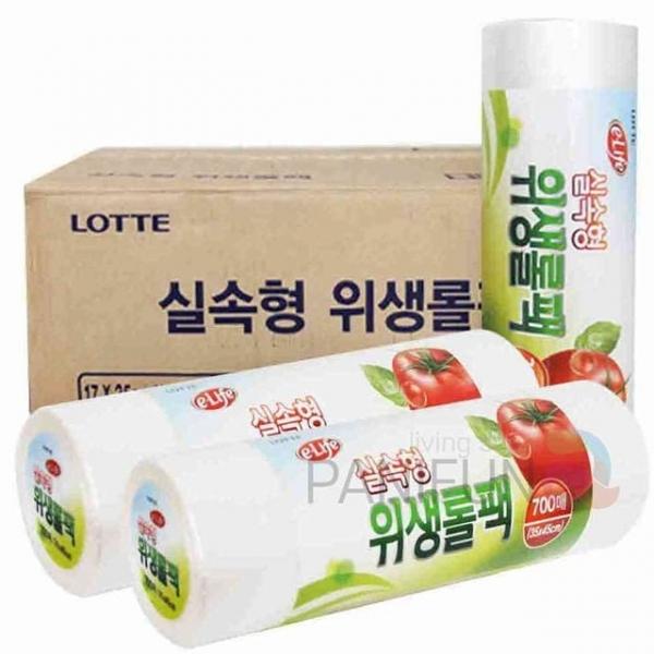 비닐롤팩 700매 12개 일회용비닐봉지 투명비닐 비닐포장 음식봉투 비닐백