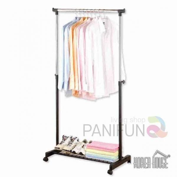 이동식 1단 수납행거 블랙 옷장행거 옷방행거 의류매장행거 조립식행거 옷걸이행거