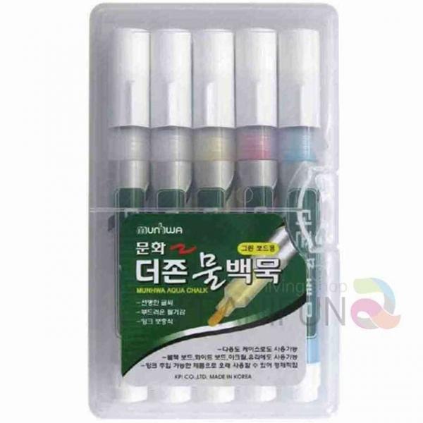 마카 물백문 4색 5본 윈도우마커 윈도우마카 윈도우마커펜 칠판마커 화이트보드펜