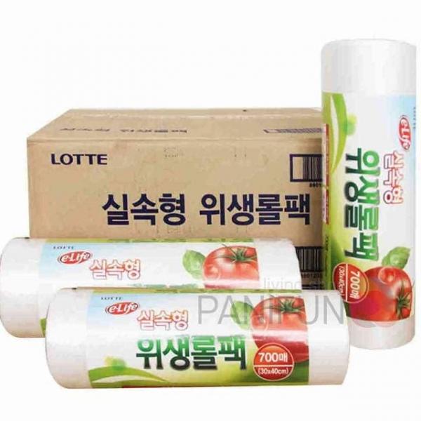 비닐롤팩 700매 12개 일회용비닐봉투 투명비닐백 식당비닐 음식봉투 투명봉투