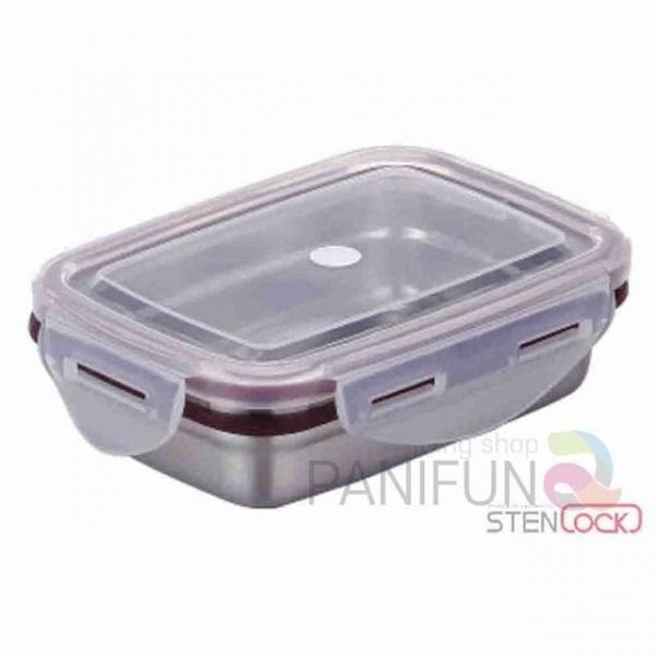 스텐 직사각용기 350ml 스텐통 스텐밀폐용기 스테인리스용기 스텐반찬통 스텐보관용기