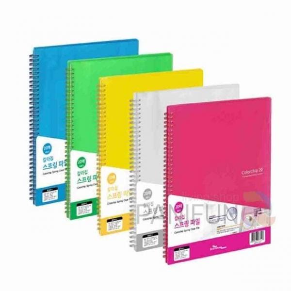 A4 스프링화일 20매 투명 파일철 클리어화일 투명화일철 A4파일 파일홀더