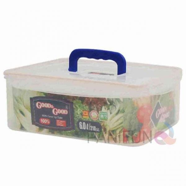 밀폐보관용기 6L 과일보관용기 냉장고보관용기 식재료보관용기 냉장고정리 식재료보관통