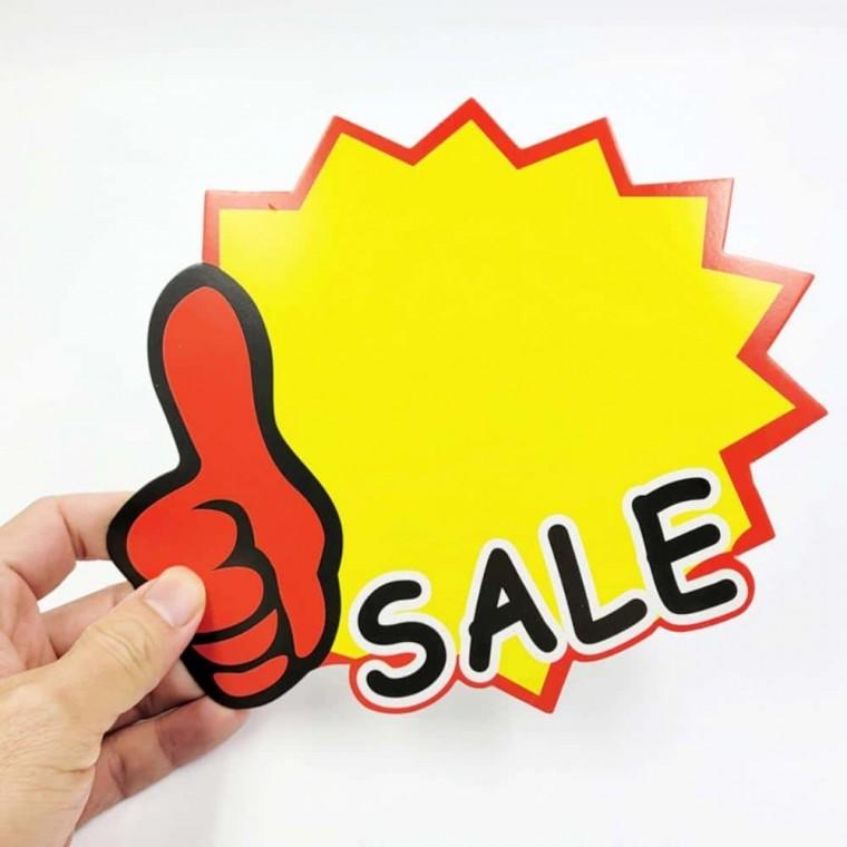 엄지 종이배너 10개 쇼카드 POP스탠드 POP디자인
