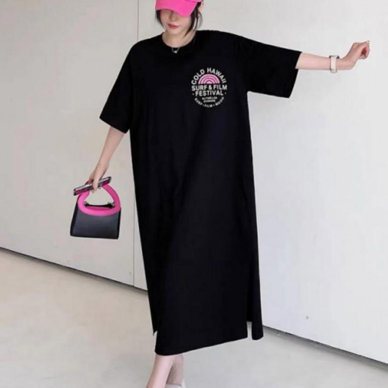 하와이 오버핏 반팔 원피스롱 여름 홈원피스
