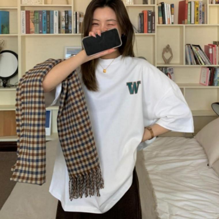 더블유 박스 반팔 티셔츠티 데일리 빅사이즈