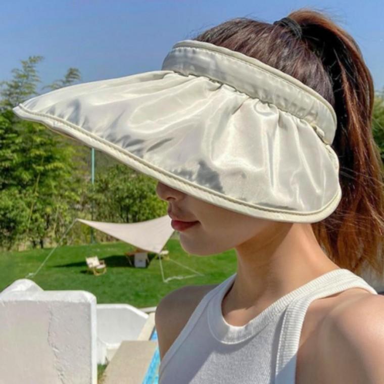 여성 돌돌이 헤어밴드 암막 썬캡 모자 휴대용