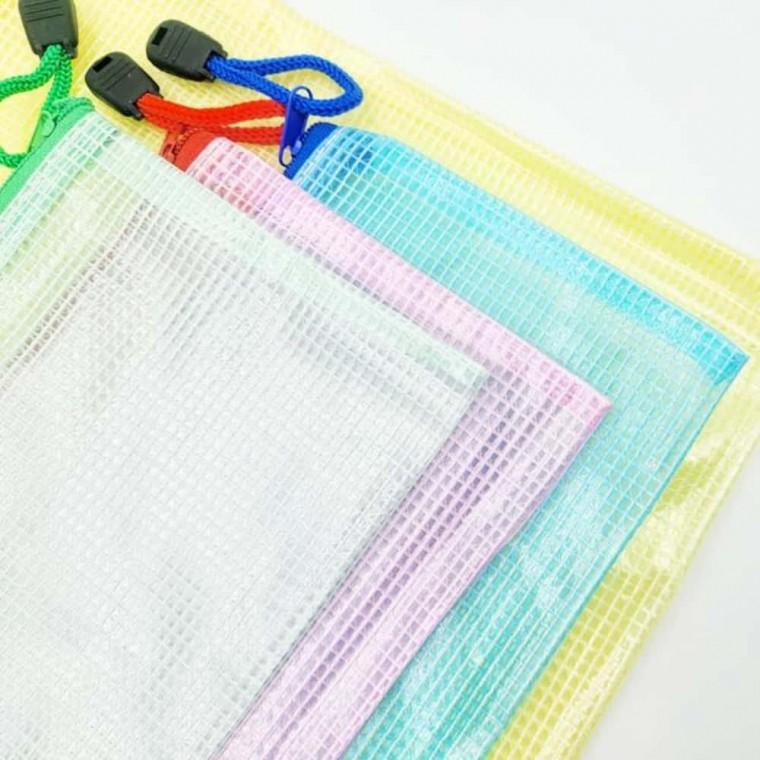 PVC 포켓 파우치 A4 사이즈 비닐 유치원 투명