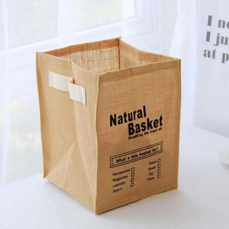 사각 바구니 네츄럴 바스켓 다용도바스켓 빨래정리함 폴딩수납함