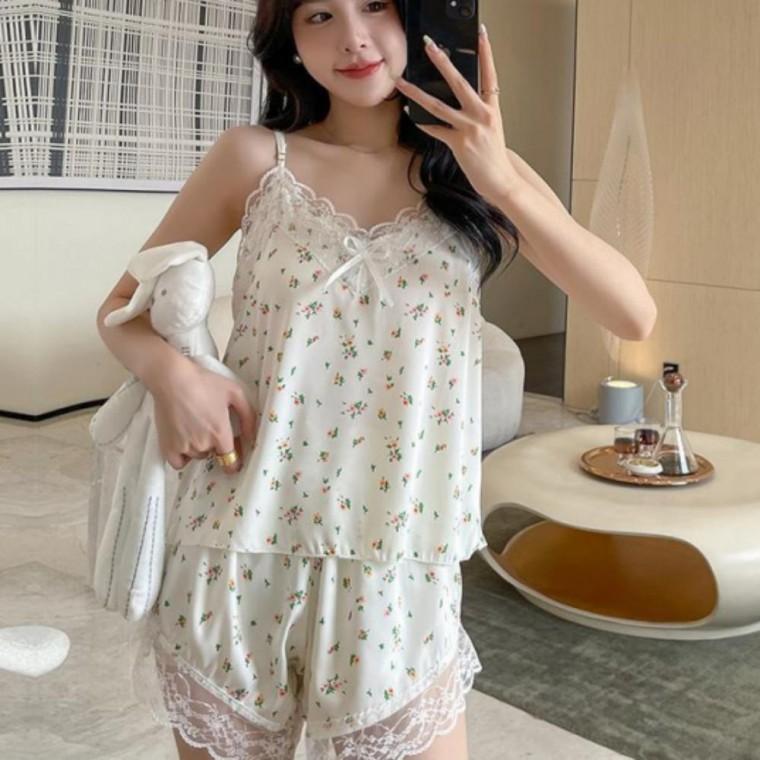 레이스 나시 잠옷 세트 여성 잠옷셋트 극세사