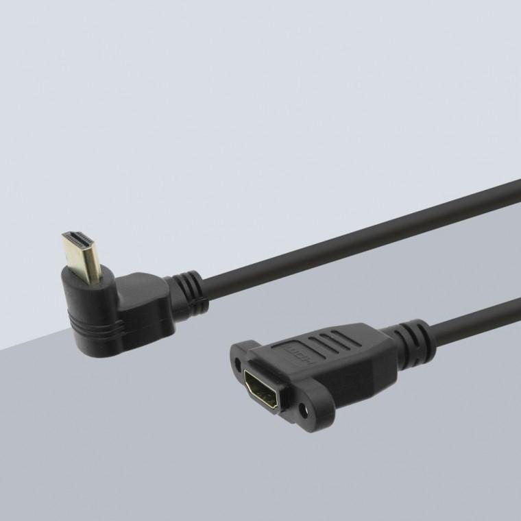 HDMI 연장 젠더 HDMI 하향꺾임 포트형 4K2K 60Hz 15cm
