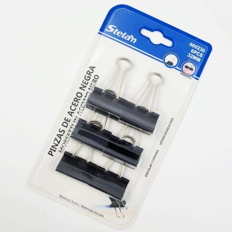 블랙 서류집게 32mm 6P 봉지집게 문서집게 철집게