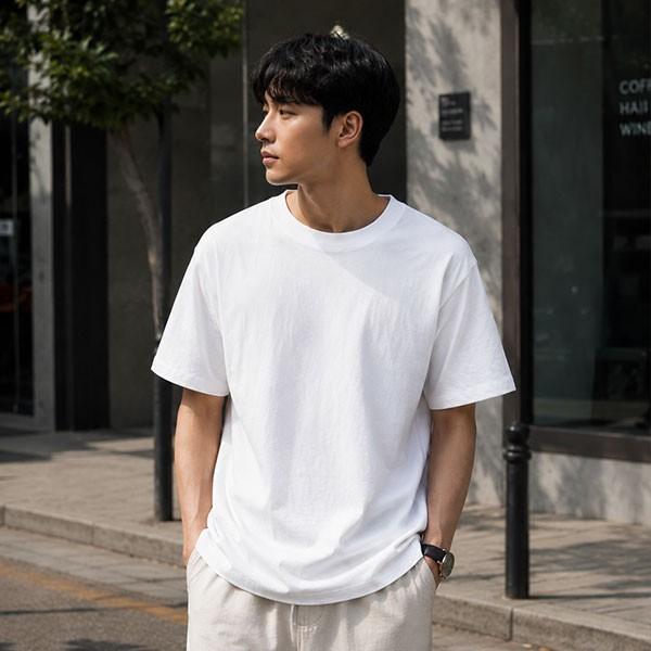 남성 오버 빅사이즈 반팔 기능성 티셔츠