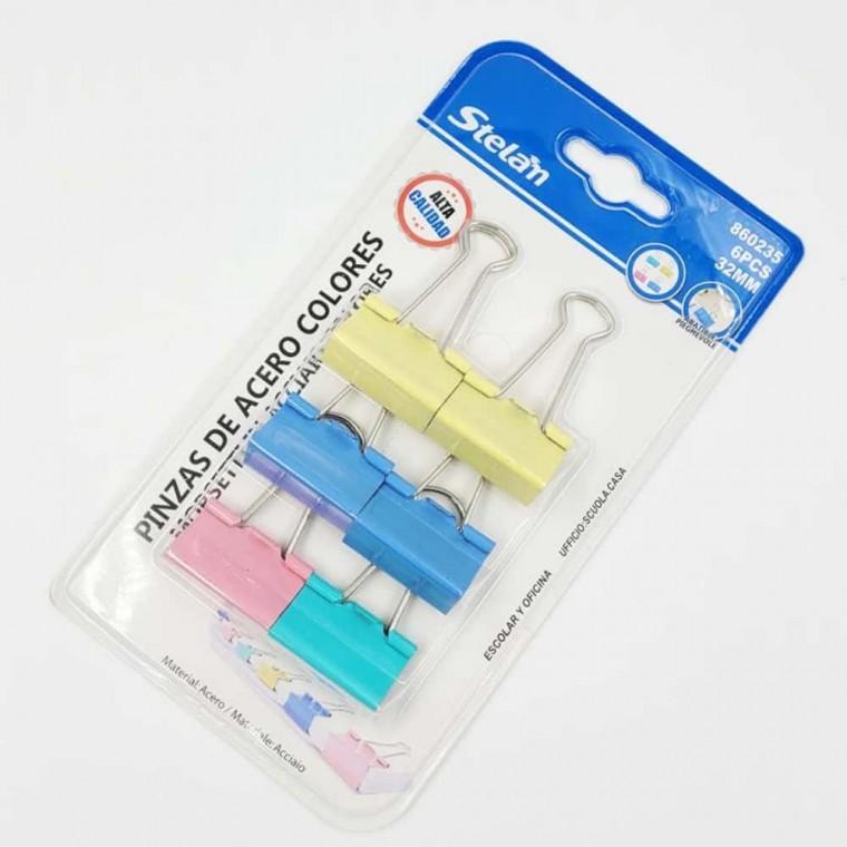 파스텔 서류집게 32mm 6P 클립집게 사무용집게 문서집게