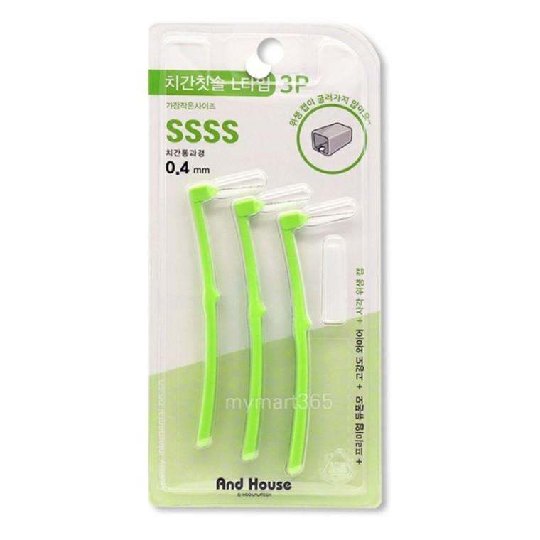 덴탈 치간 칫솔 구강 치석제거 치아 치솔 L형 SSSS 3P