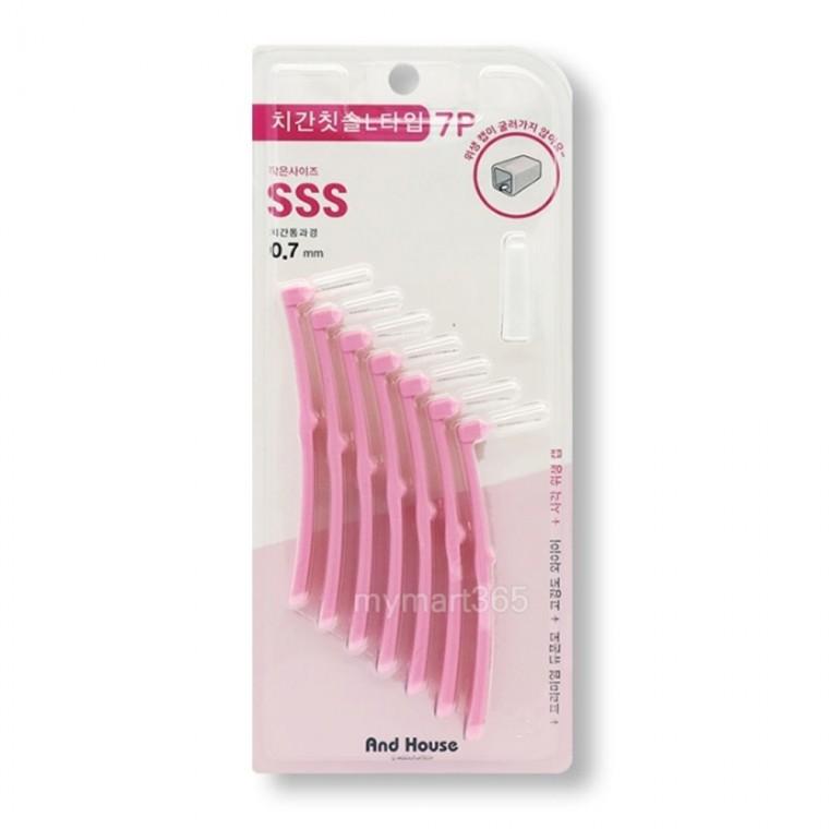 덴탈 치간 칫솔 구강 치석제거 치아 치솔 L형 SSS 7P
