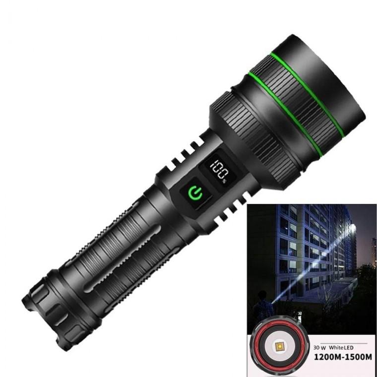 화이트 레이져칩 LED 충전 라이트 손전등 후레쉬 랜턴